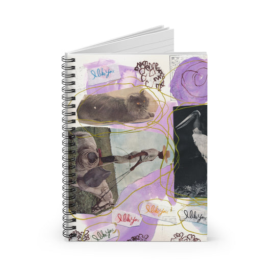 "I like you" spiral notebook | Monica Hutchinson