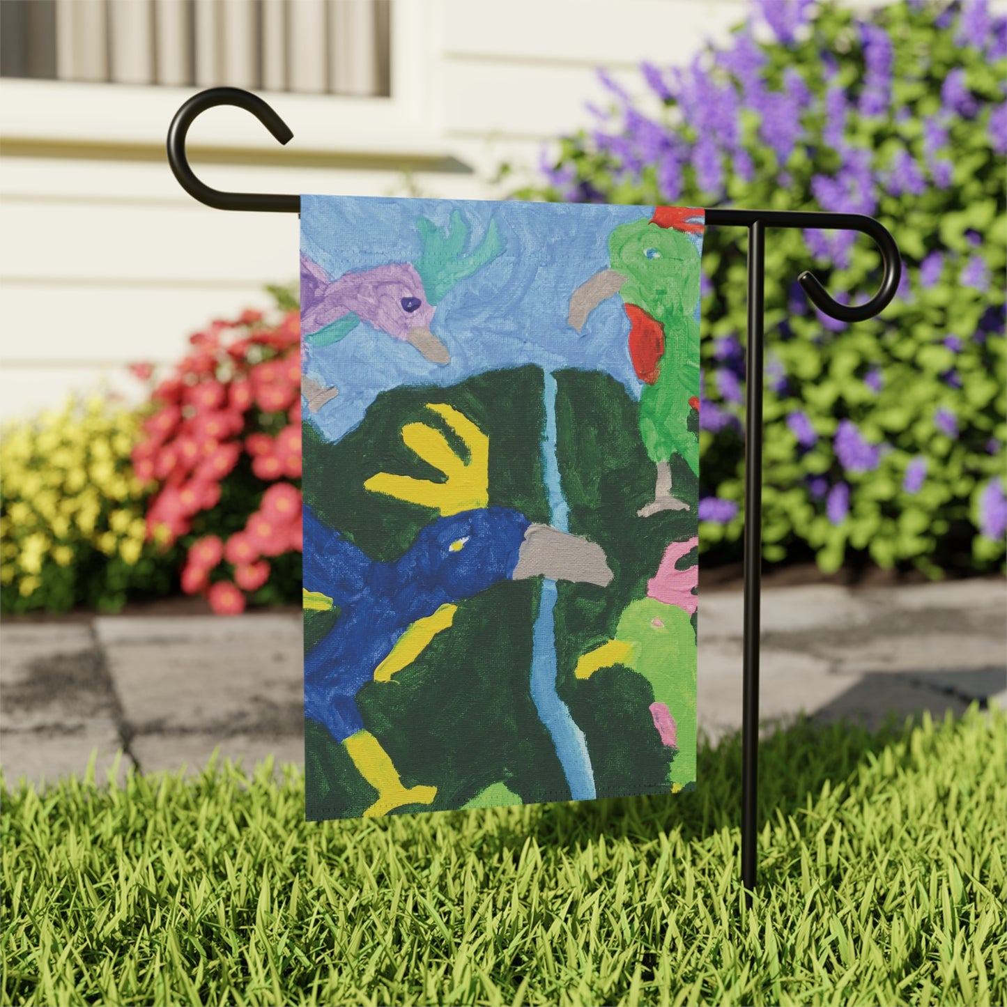 Tropical Birds Garden Banner | Matthew Jay Heathcote