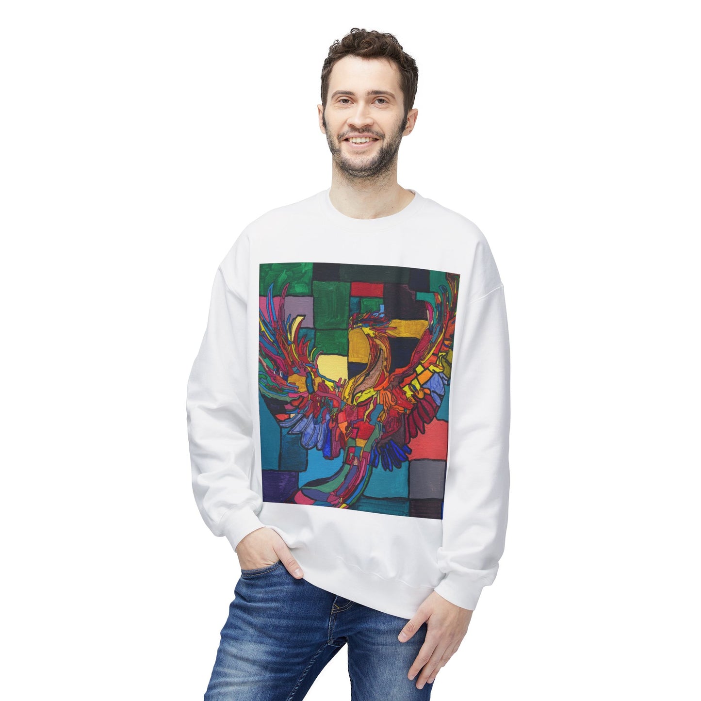 Phoenix Unisex Fleece Crewneck Sweatshirt | David Idell
